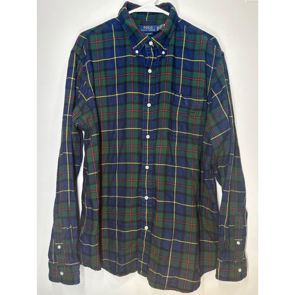 Polo‎ Ralph Lauren Classic Fit Checked Double Faced Shirt Men's 2XL
